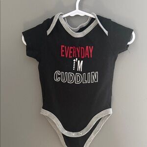 Baby Essentials Black and Gray Bodysuit